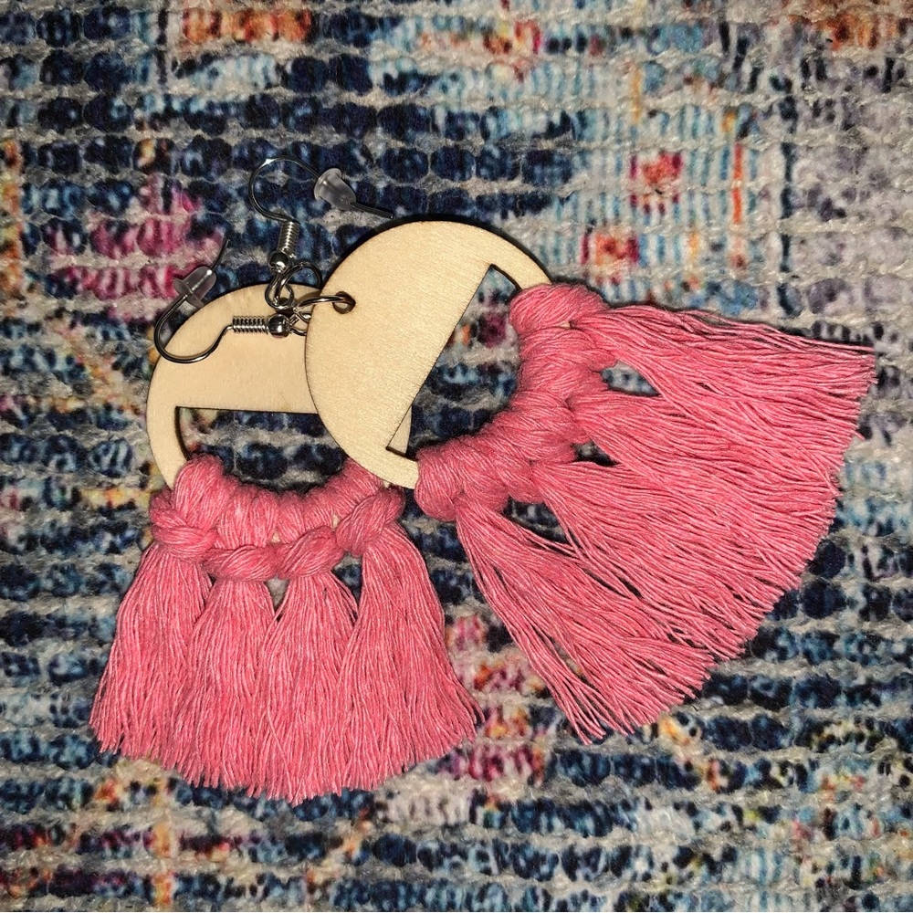 Statement Boho Fringe Tassel Hoop Earrings